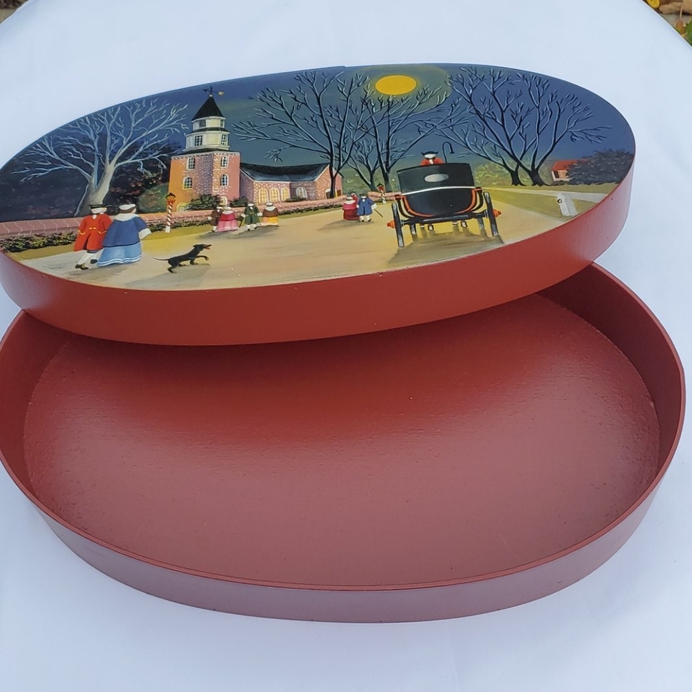 Handmade Bentwood Shaker Oval Box Christmas - Picture 12 of 16